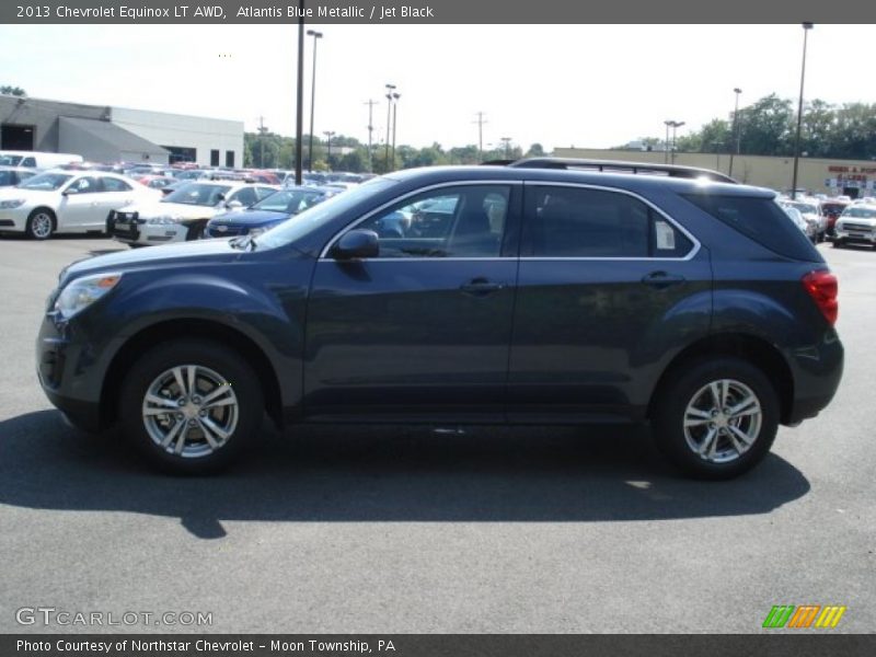 Atlantis Blue Metallic / Jet Black 2013 Chevrolet Equinox LT AWD