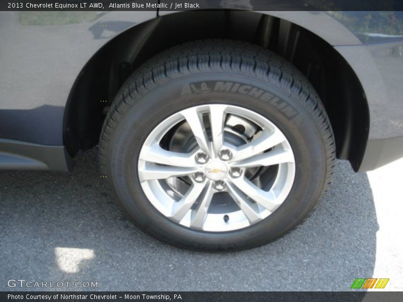 Atlantis Blue Metallic / Jet Black 2013 Chevrolet Equinox LT AWD
