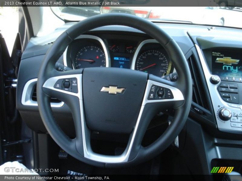 Atlantis Blue Metallic / Jet Black 2013 Chevrolet Equinox LT AWD