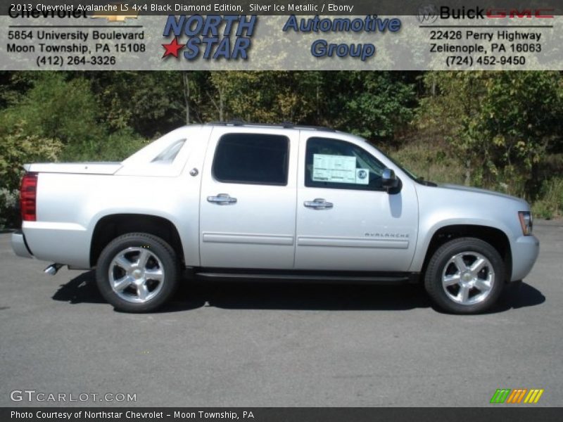 Silver Ice Metallic / Ebony 2013 Chevrolet Avalanche LS 4x4 Black Diamond Edition