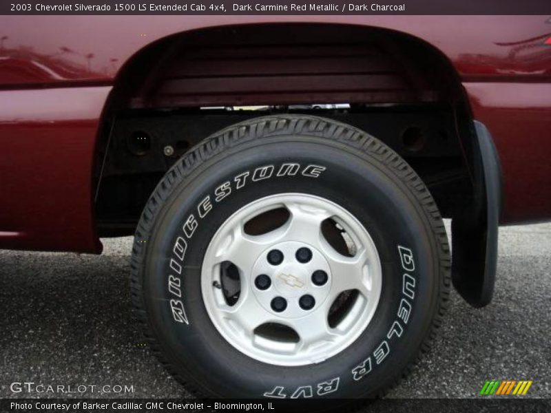 Dark Carmine Red Metallic / Dark Charcoal 2003 Chevrolet Silverado 1500 LS Extended Cab 4x4