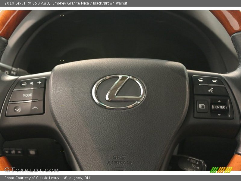 Smokey Granite Mica / Black/Brown Walnut 2010 Lexus RX 350 AWD
