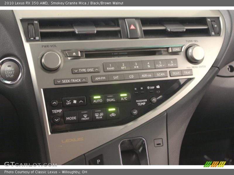 Controls of 2010 RX 350 AWD