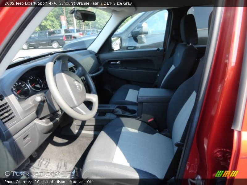Sunburst Orange Pearl / Dark Slate Gray 2009 Jeep Liberty Sport 4x4