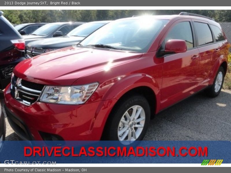 Bright Red / Black 2013 Dodge Journey SXT