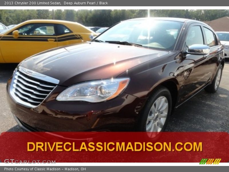 Deep Auburn Pearl / Black 2013 Chrysler 200 Limited Sedan
