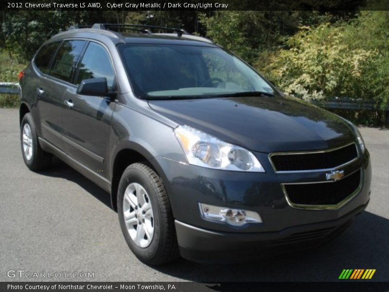 Cyber Gray Metallic / Dark Gray/Light Gray 2012 Chevrolet Traverse LS AWD