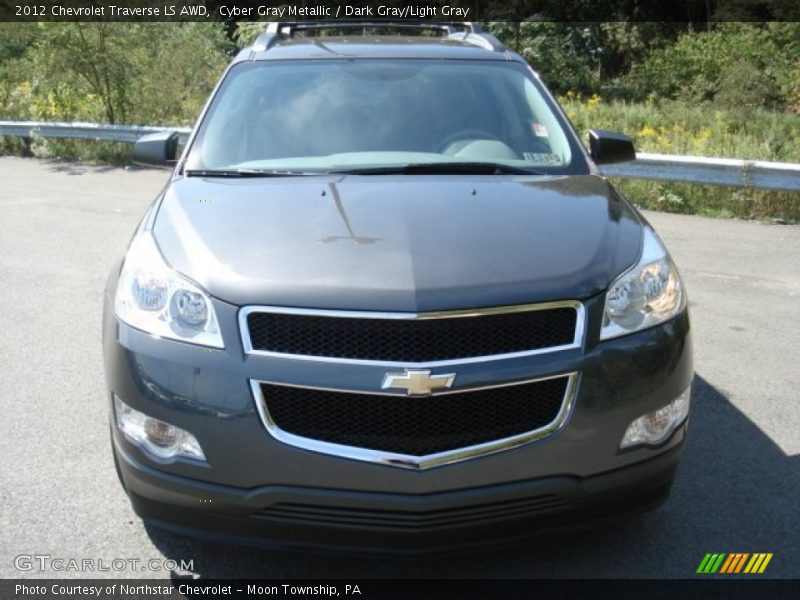 Cyber Gray Metallic / Dark Gray/Light Gray 2012 Chevrolet Traverse LS AWD