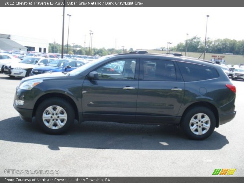 Cyber Gray Metallic / Dark Gray/Light Gray 2012 Chevrolet Traverse LS AWD