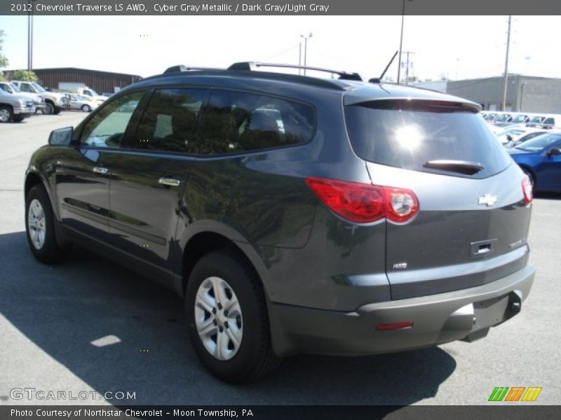 Cyber Gray Metallic / Dark Gray/Light Gray 2012 Chevrolet Traverse LS AWD