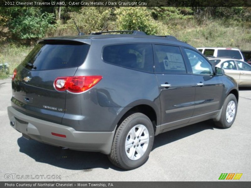 Cyber Gray Metallic / Dark Gray/Light Gray 2012 Chevrolet Traverse LS AWD