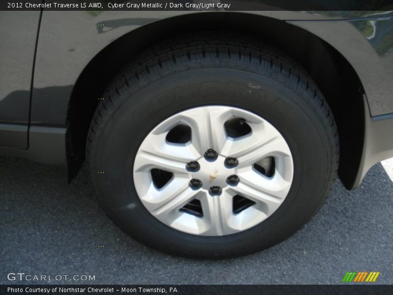 Cyber Gray Metallic / Dark Gray/Light Gray 2012 Chevrolet Traverse LS AWD