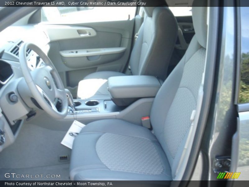 Cyber Gray Metallic / Dark Gray/Light Gray 2012 Chevrolet Traverse LS AWD