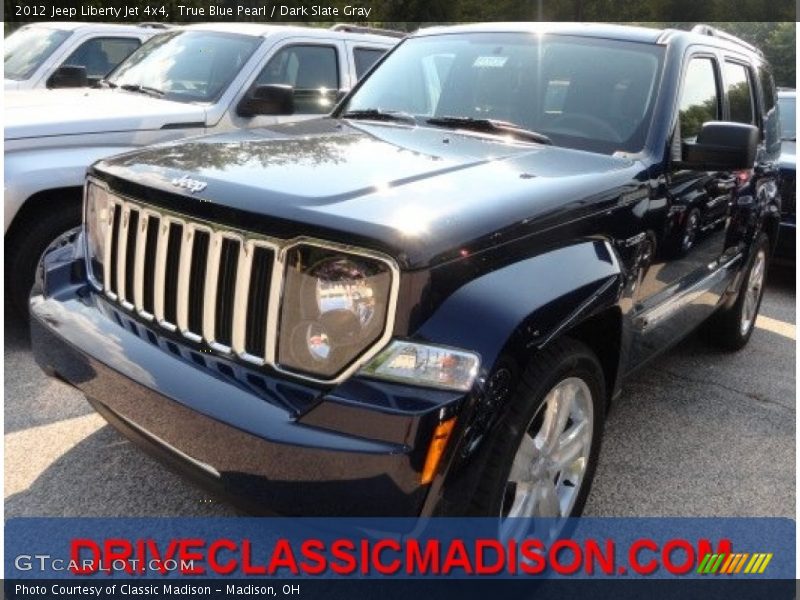 True Blue Pearl / Dark Slate Gray 2012 Jeep Liberty Jet 4x4