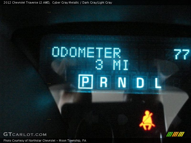 Cyber Gray Metallic / Dark Gray/Light Gray 2012 Chevrolet Traverse LS AWD