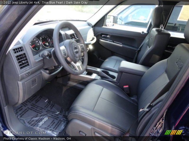 True Blue Pearl / Dark Slate Gray 2012 Jeep Liberty Jet 4x4