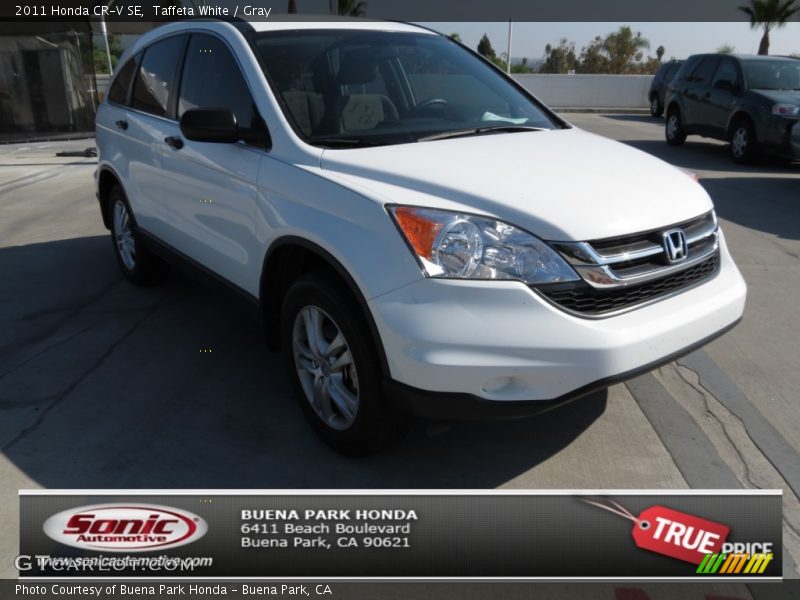 Taffeta White / Gray 2011 Honda CR-V SE