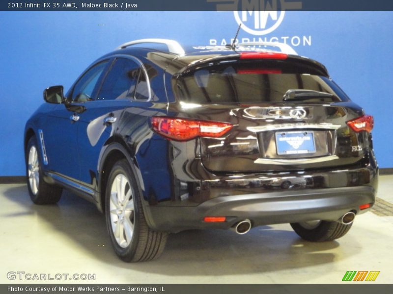 Malbec Black / Java 2012 Infiniti FX 35 AWD