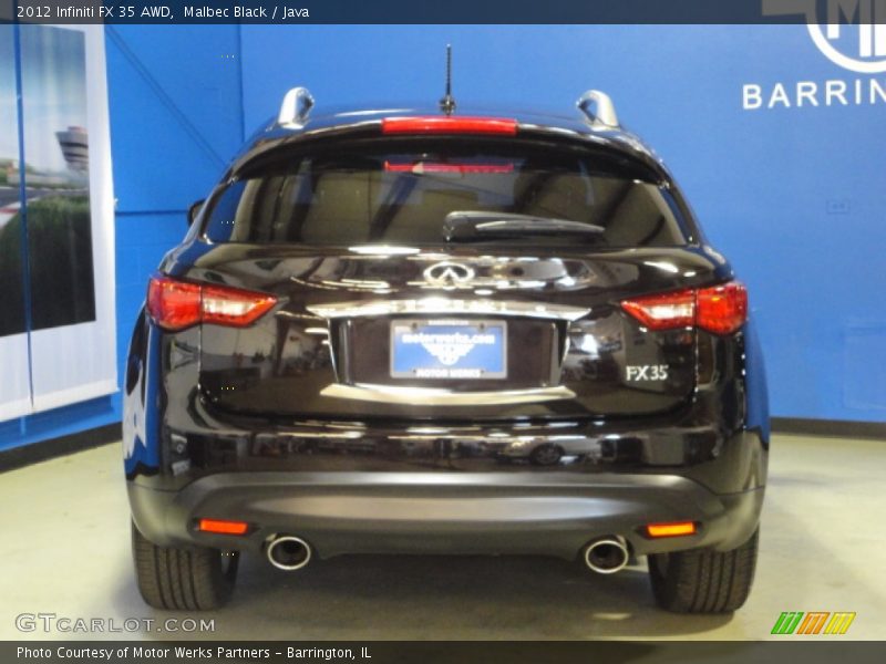 Malbec Black / Java 2012 Infiniti FX 35 AWD