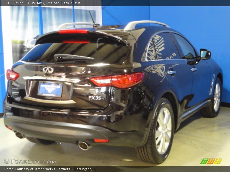 Malbec Black / Java 2012 Infiniti FX 35 AWD