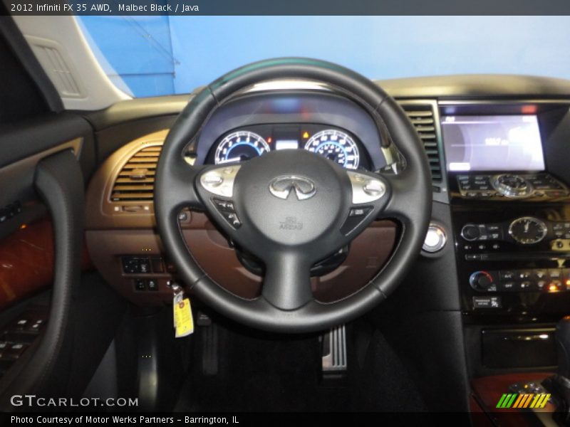 Malbec Black / Java 2012 Infiniti FX 35 AWD
