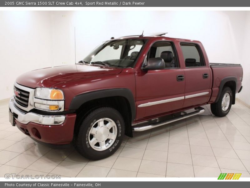 Sport Red Metallic / Dark Pewter 2005 GMC Sierra 1500 SLT Crew Cab 4x4