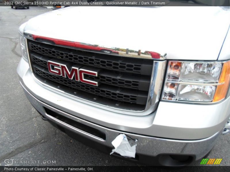 Quicksilver Metallic / Dark Titanium 2012 GMC Sierra 3500HD Regular Cab 4x4 Dually Chassis