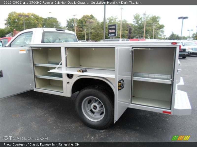 Quicksilver Metallic / Dark Titanium 2012 GMC Sierra 3500HD Regular Cab 4x4 Dually Chassis