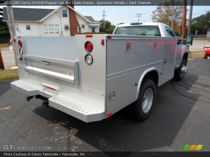 Quicksilver Metallic / Dark Titanium 2012 GMC Sierra 3500HD Regular Cab 4x4 Dually Chassis