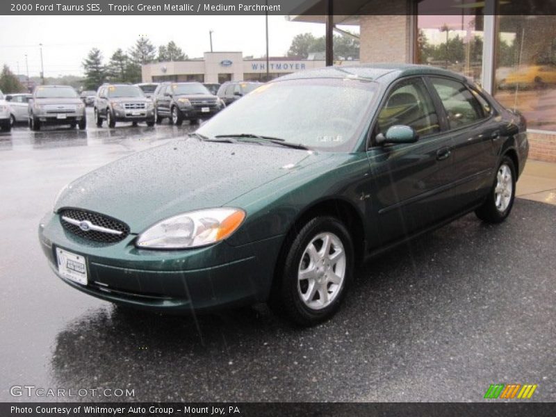 Tropic Green Metallic / Medium Parchment 2000 Ford Taurus SES