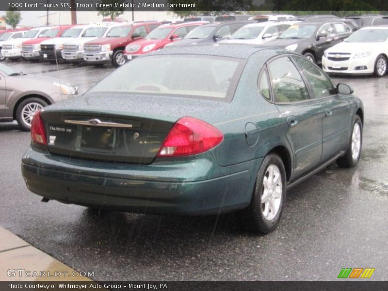 Tropic Green Metallic / Medium Parchment 2000 Ford Taurus SES