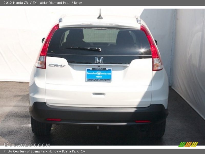 White Diamond Pearl / Beige 2012 Honda CR-V EX