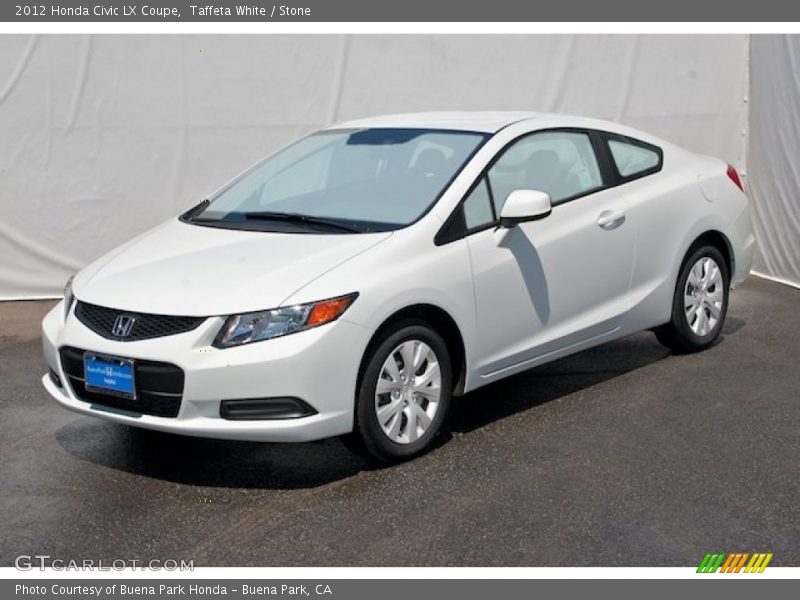 Taffeta White / Stone 2012 Honda Civic LX Coupe