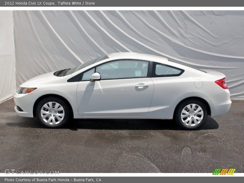 Taffeta White / Stone 2012 Honda Civic LX Coupe