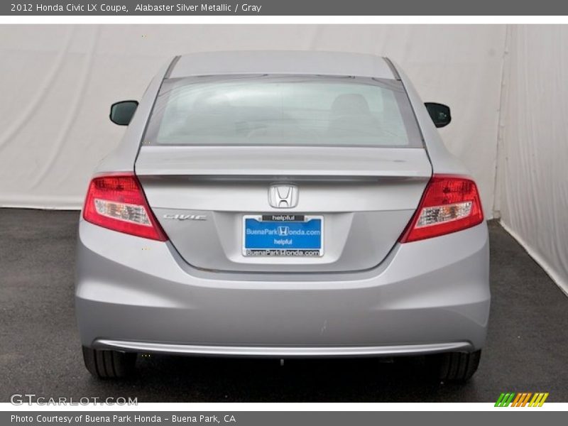 Alabaster Silver Metallic / Gray 2012 Honda Civic LX Coupe