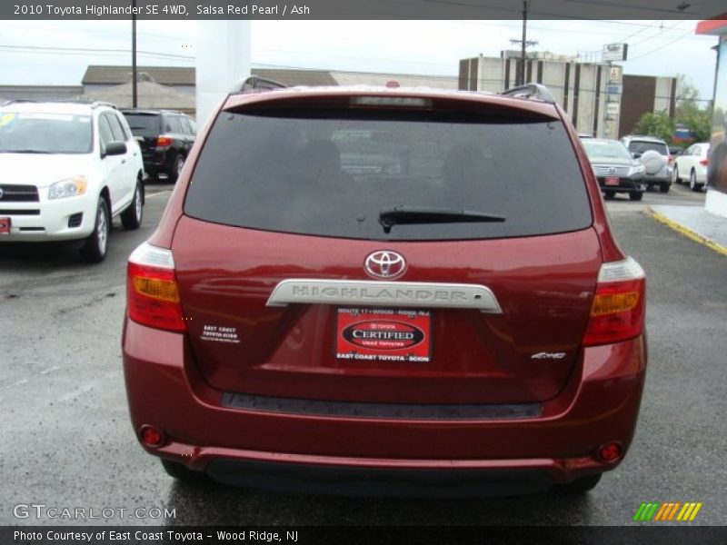 Salsa Red Pearl / Ash 2010 Toyota Highlander SE 4WD
