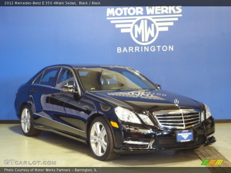 Black / Black 2012 Mercedes-Benz E 350 4Matic Sedan
