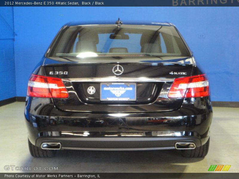 Black / Black 2012 Mercedes-Benz E 350 4Matic Sedan