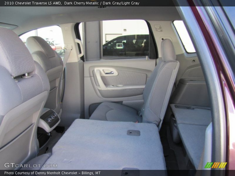 Dark Cherry Metallic / Dark Gray/Light Gray 2010 Chevrolet Traverse LS AWD
