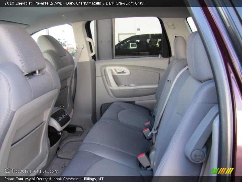 Dark Cherry Metallic / Dark Gray/Light Gray 2010 Chevrolet Traverse LS AWD