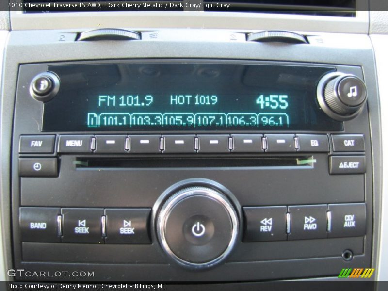 Dark Cherry Metallic / Dark Gray/Light Gray 2010 Chevrolet Traverse LS AWD