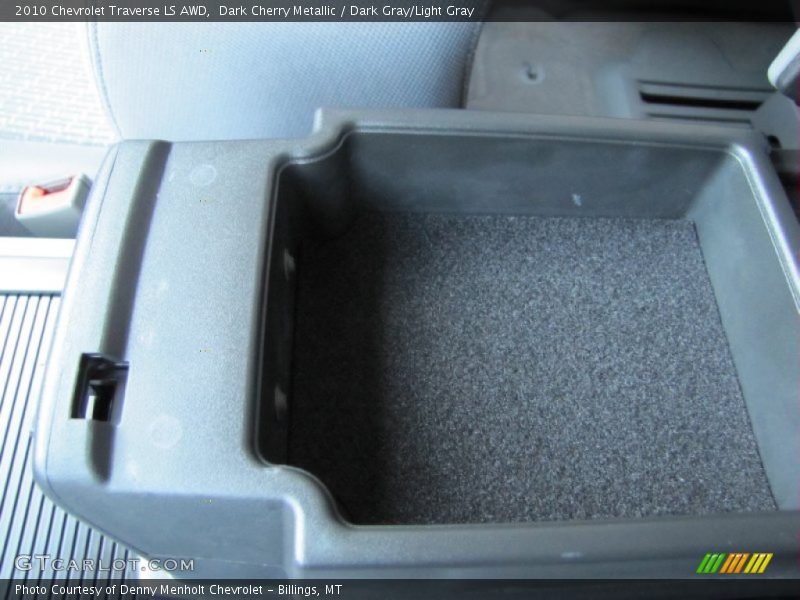 Dark Cherry Metallic / Dark Gray/Light Gray 2010 Chevrolet Traverse LS AWD