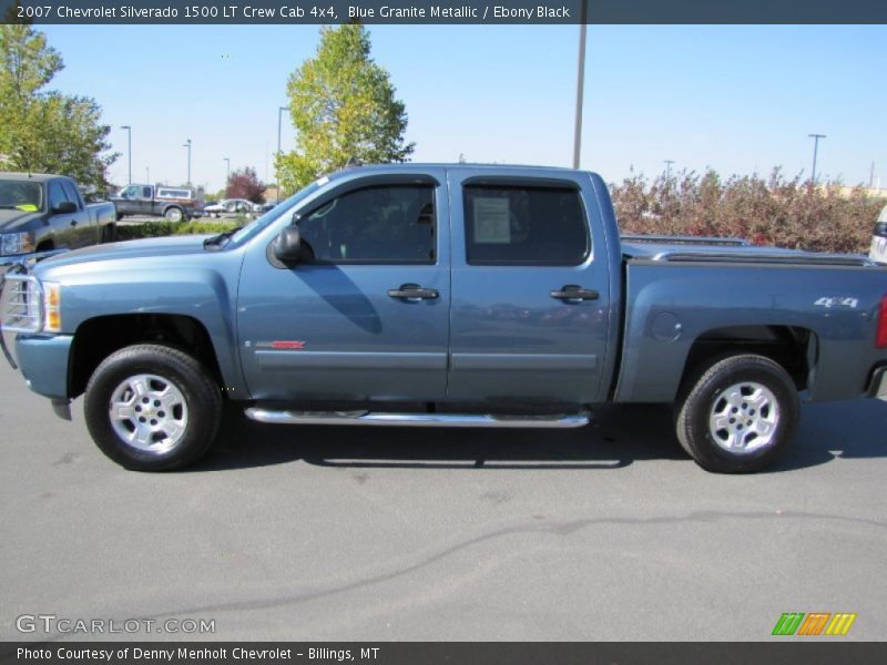 Blue Granite Metallic / Ebony Black 2007 Chevrolet Silverado 1500 LT Crew Cab 4x4