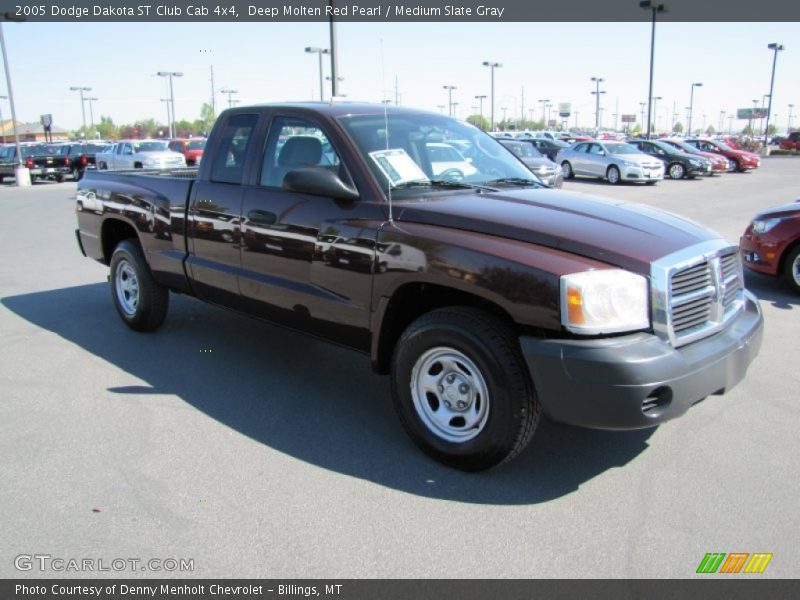 Deep Molten Red Pearl / Medium Slate Gray 2005 Dodge Dakota ST Club Cab 4x4