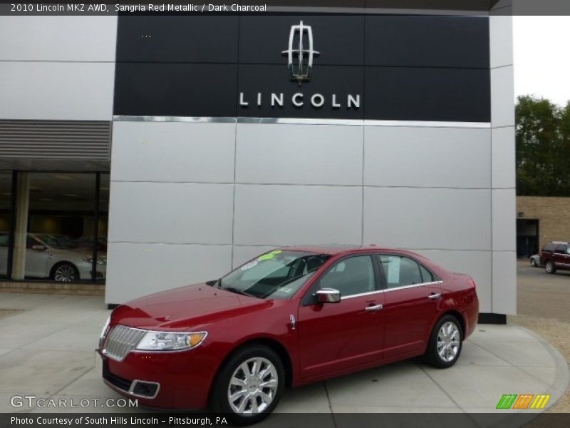 Sangria Red Metallic / Dark Charcoal 2010 Lincoln MKZ AWD