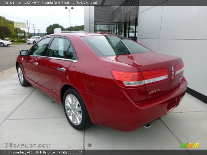 Sangria Red Metallic / Dark Charcoal 2010 Lincoln MKZ AWD