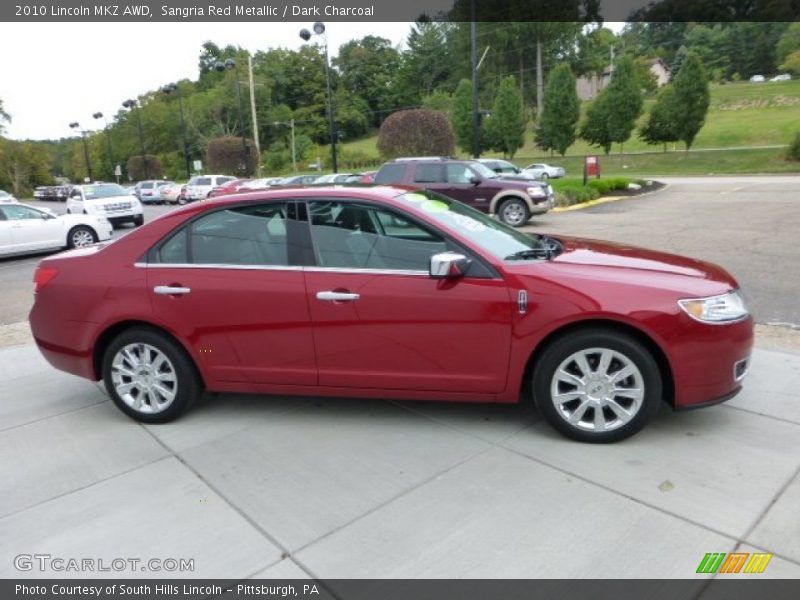 Sangria Red Metallic / Dark Charcoal 2010 Lincoln MKZ AWD