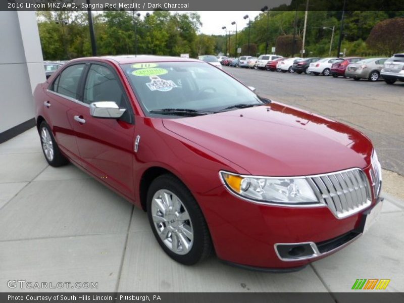 Sangria Red Metallic / Dark Charcoal 2010 Lincoln MKZ AWD