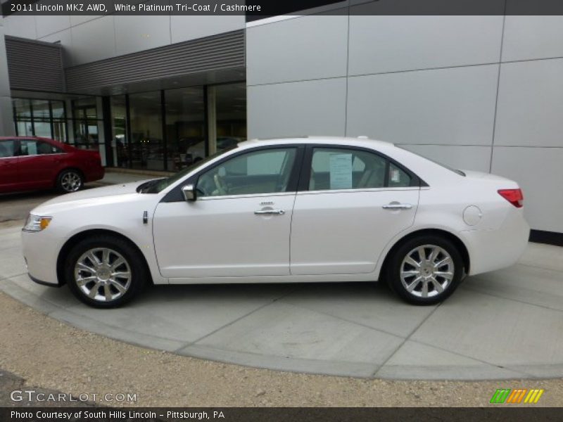 White Platinum Tri-Coat / Cashmere 2011 Lincoln MKZ AWD