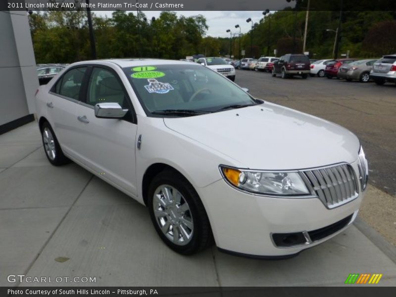 White Platinum Tri-Coat / Cashmere 2011 Lincoln MKZ AWD